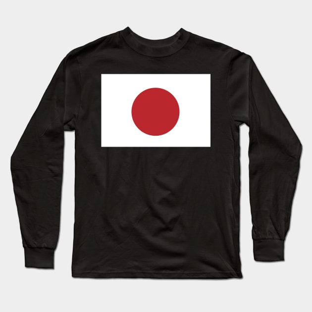 The National Flag of Japan Long Sleeve T-Shirt by zwrr16